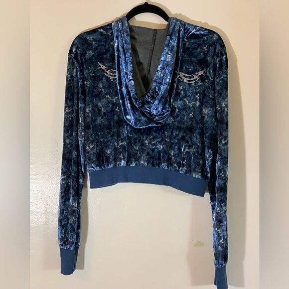 Horoscopez Libra Cropped Jacket Hoodie Zip Up Sz Large Astrology Gorgeous - Picture 5 of 7